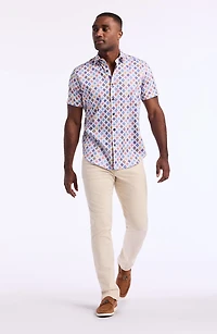 Peterman Short Sleeve Cotton Button-Up Shirt