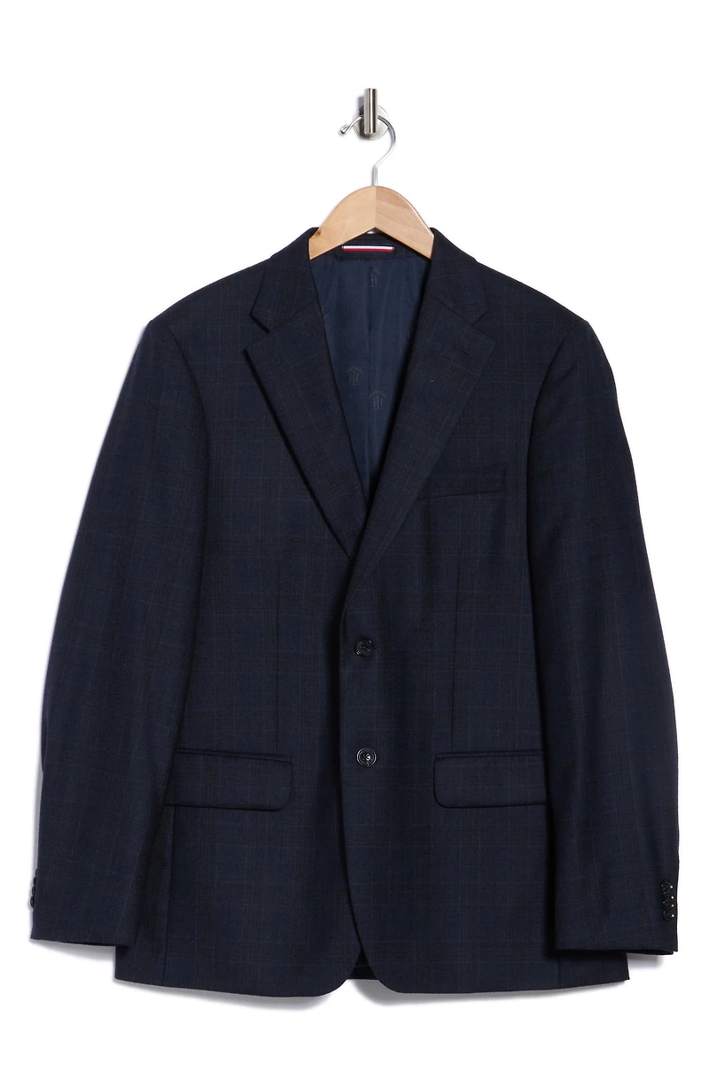 Plaid Wool Two-Button Sport Coat