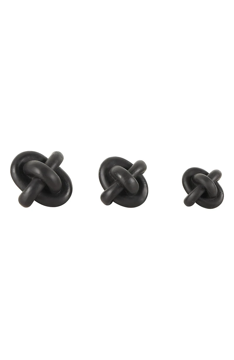 Set of 3 Modern Knot Sculptures