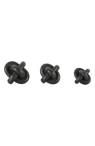 Set of 3 Modern Knot Sculptures