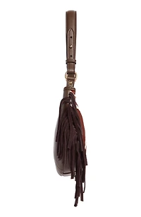 Nylie Genuine Calf Hair Fringe Shoulder Bag