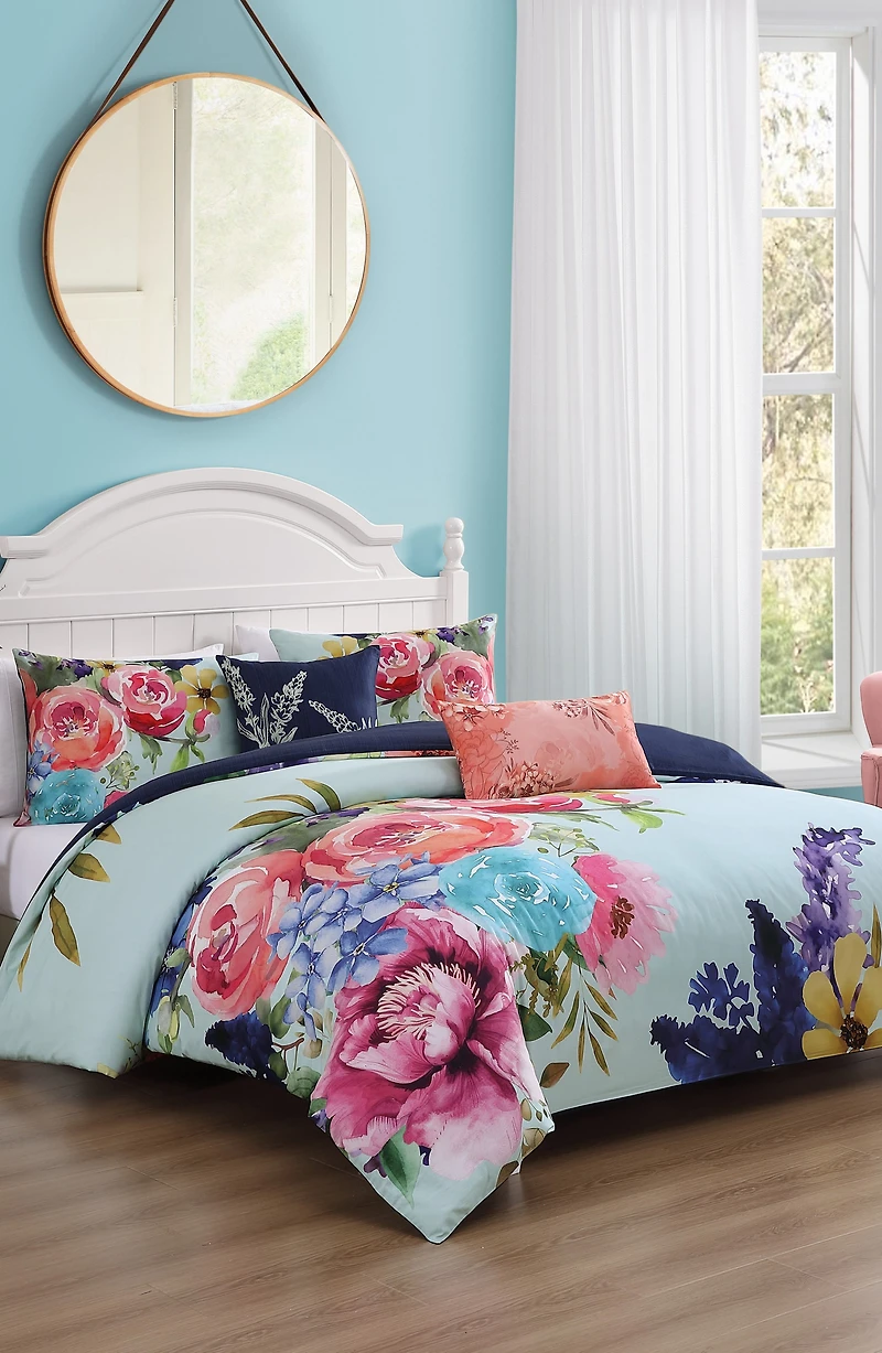 Aqua Fiesta Reversible 5-Piece Comforter Set