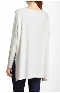 Dolman Elbow Patch High/Low Sweater