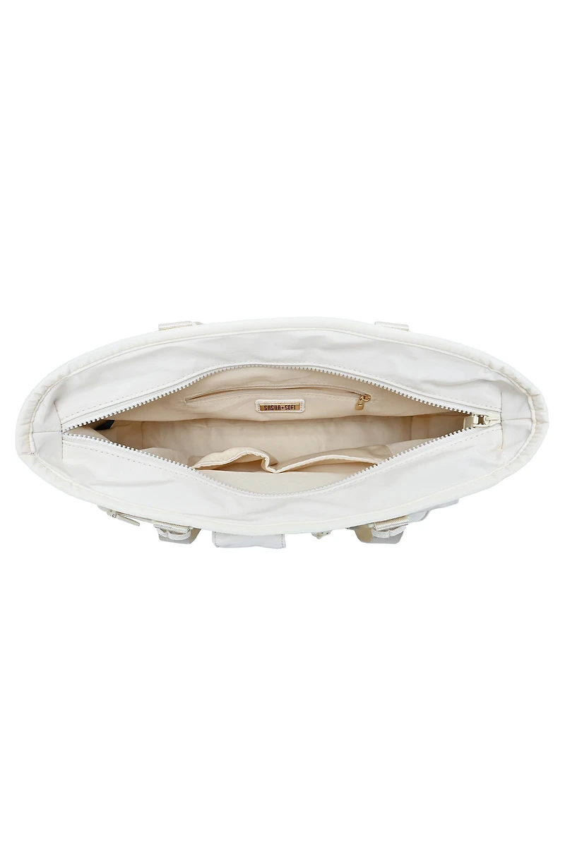 Multi Pocket Tote with Crossbody Strap