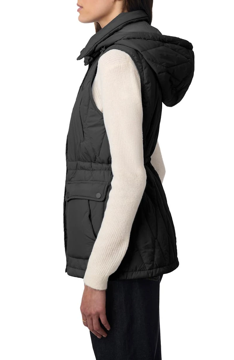 Quilted Hooded Recycled Polyester Vest