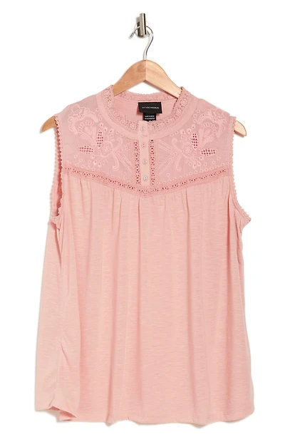 Embroidered Cotton Tank Top