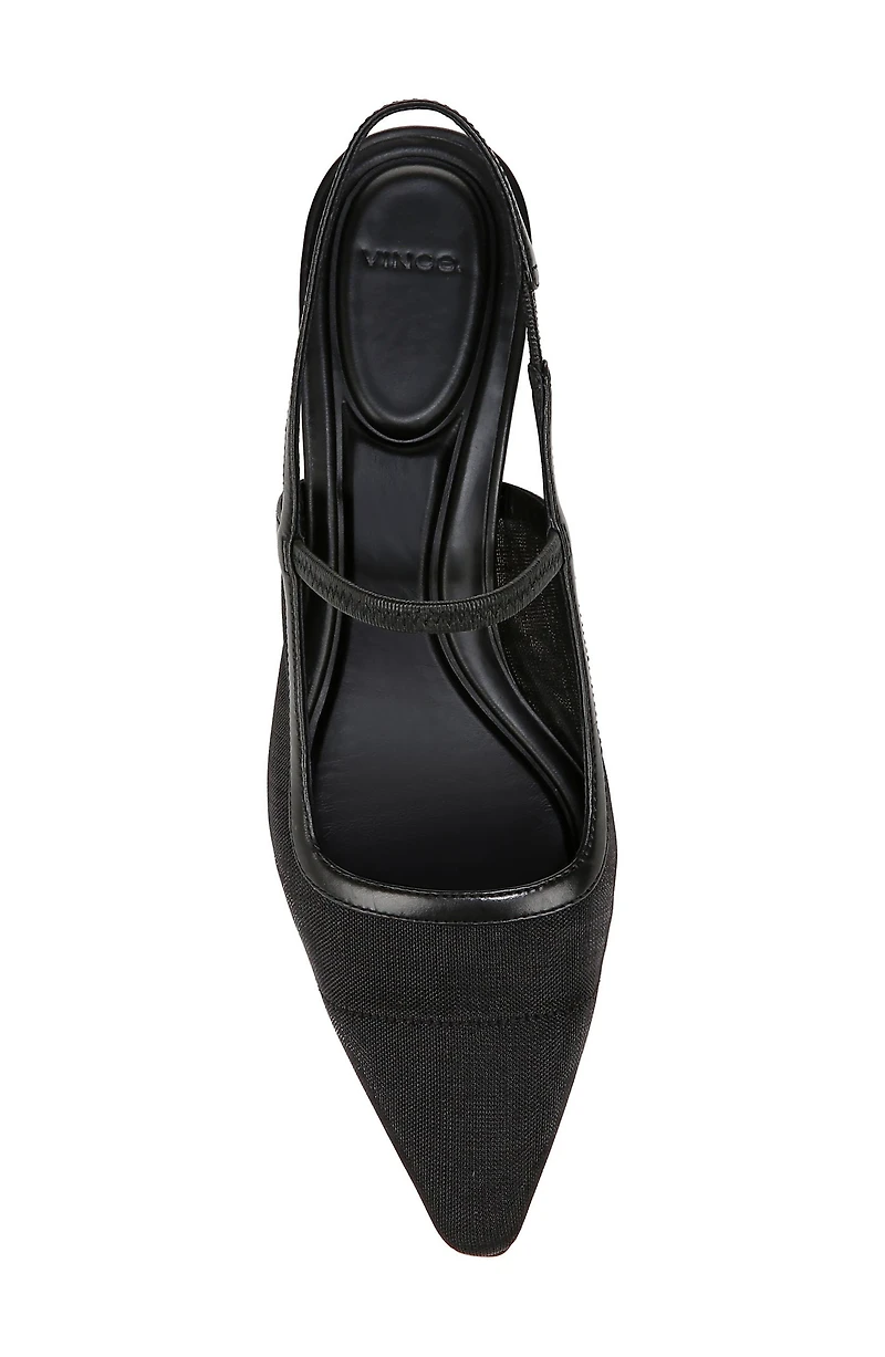 Venice Slingback Pointed Toe Kitten Heel Pump