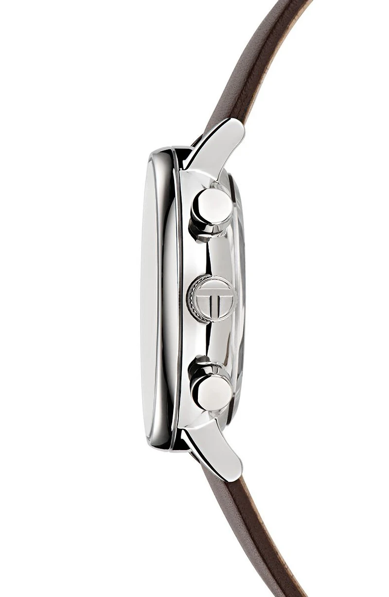 Barnetb Chronograph Leather Strap Watch, 41mm