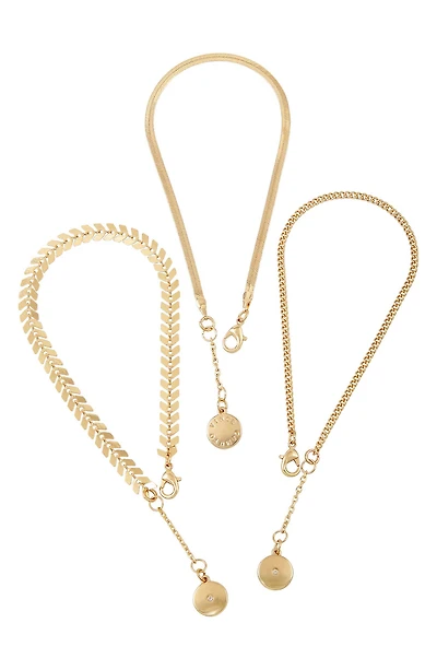 Mixed Chain Anklets - Set of 3