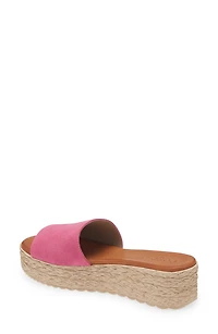 Bizzy Espadrille Platform Wedge Slide Sandal