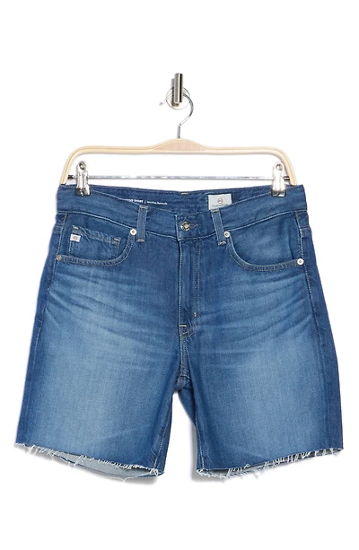Ex-Boyfriend Raw Hem Denim Bermuda Shorts