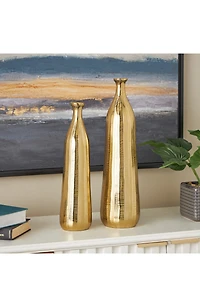 Golden Set of 2 Vase Set
