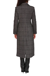 Plaid Double Breasted Coat