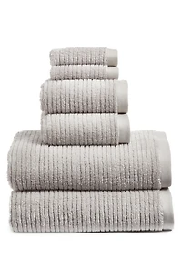 6-Piece Hydro Organic Cotton Blend Bath Towel, Hand Towel & Washcloth Set