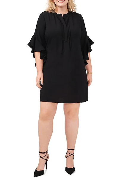 Flutter Sleeve Shift Dress