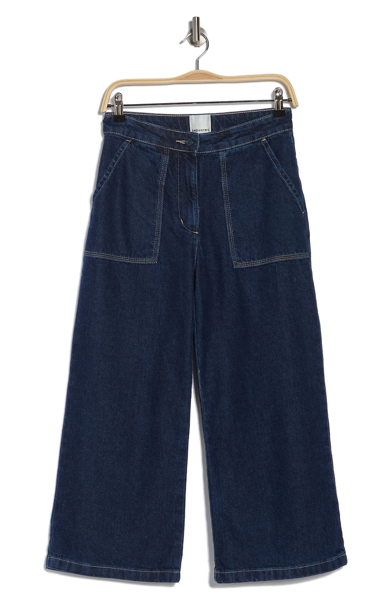 Utility Pocket Crop Wide Leg Pants