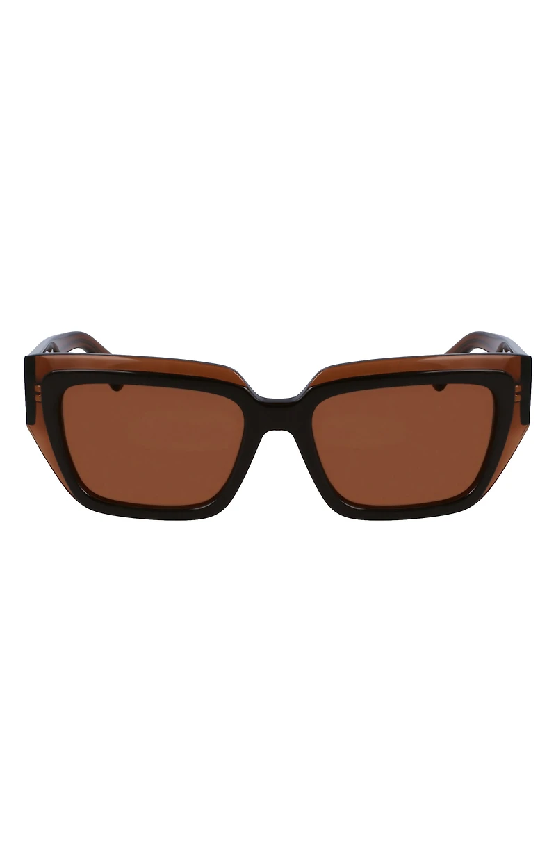 Classic Logo 55mm Square Sunglasses