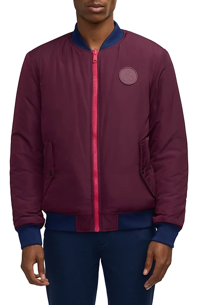 Evlon Reversible Faux Shearling Bomber Jacket