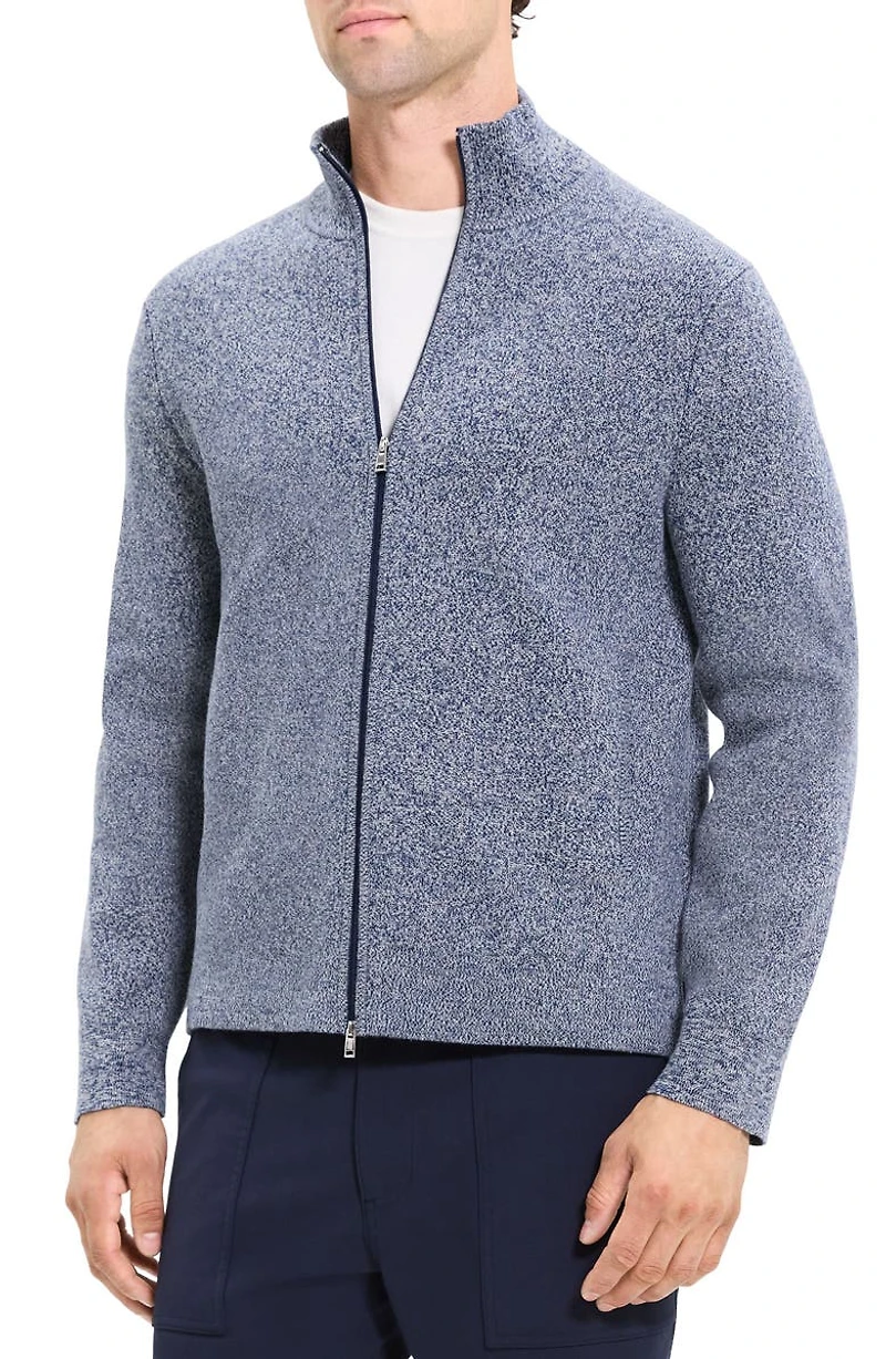 Walton Marl Cotton Zip-Up Sweater