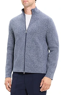 Walton Marl Cotton Zip-Up Sweater