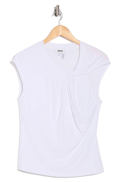 Twist Neck Cap Sleeve Top