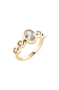 Oval Crystal Ring