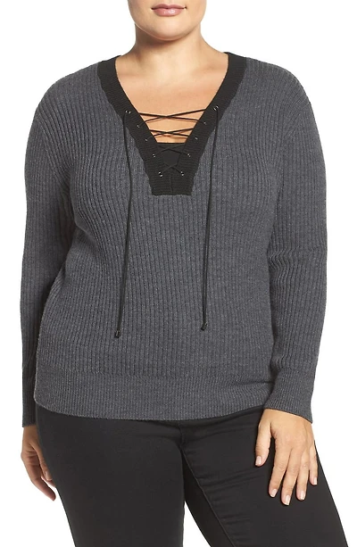 Amity Merino Wool Lace-Up Sweater