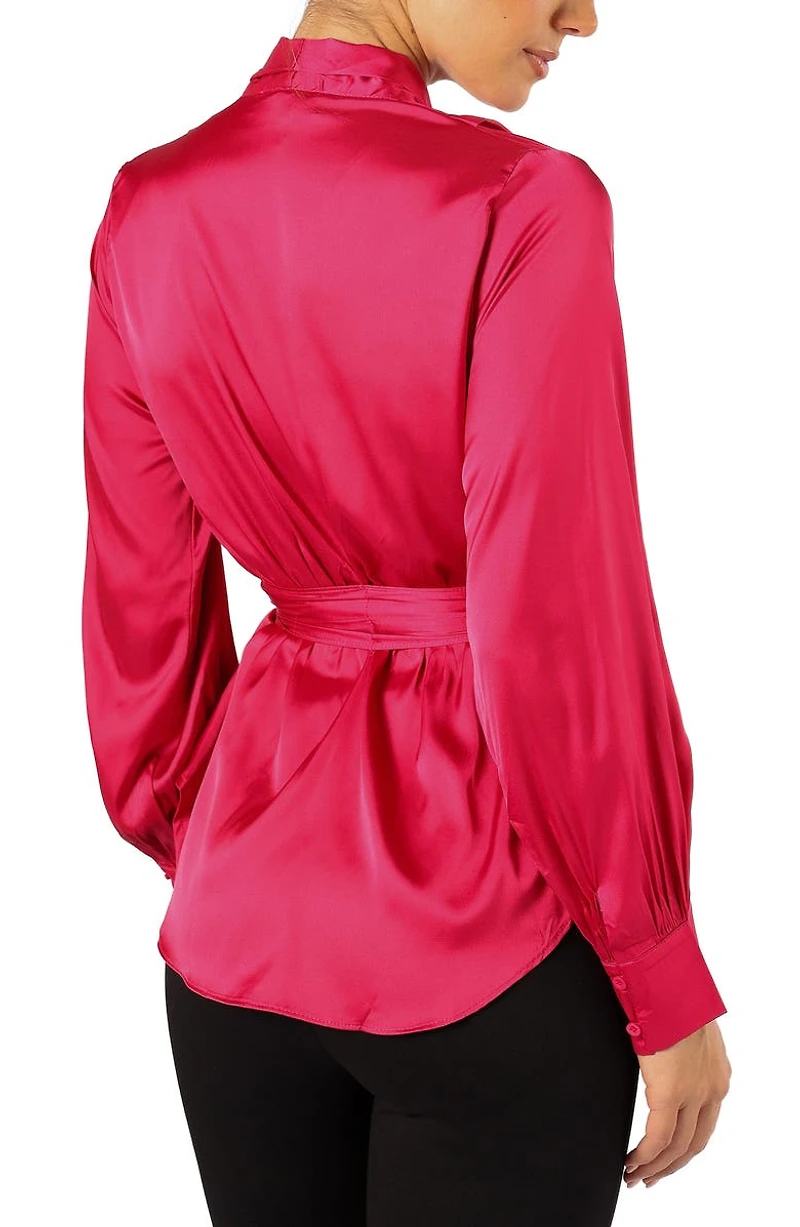 Aydin Satin Wrap Top