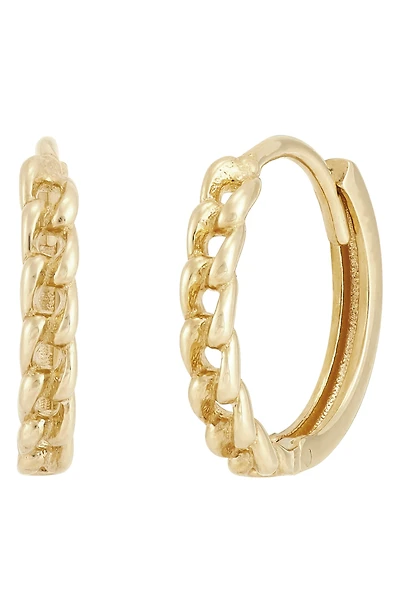 Curb Chain Hoop Earrings