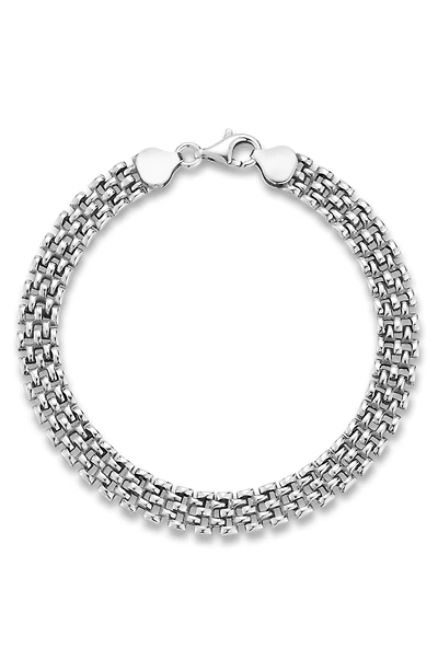 Oxidized Sterling Silver Panther Link Bracelet