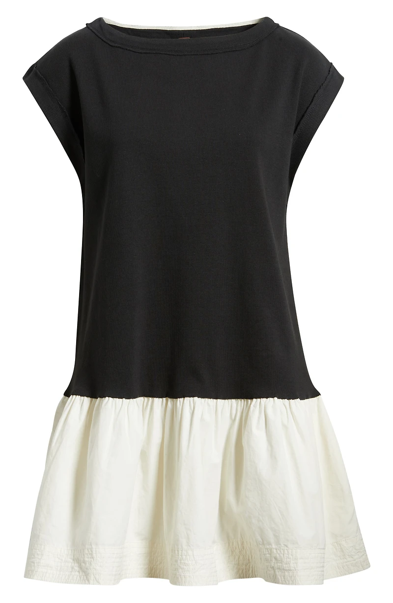 Enya Mixed Media Minidress