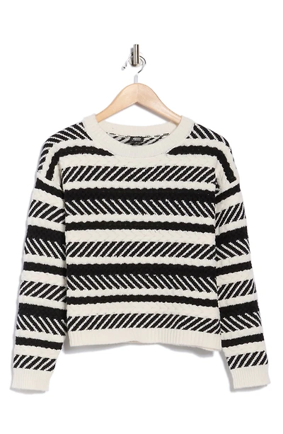Mixed Stitch Crew Sweater