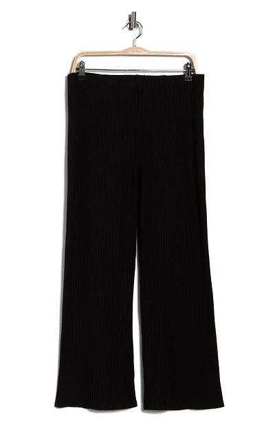 Rib Ankle Wide Leg Pants