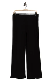 Rib Ankle Wide Leg Pants
