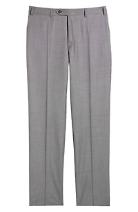 Impeccabile Regular Fit Bird's Eye Super 130s Wool Dress Pants