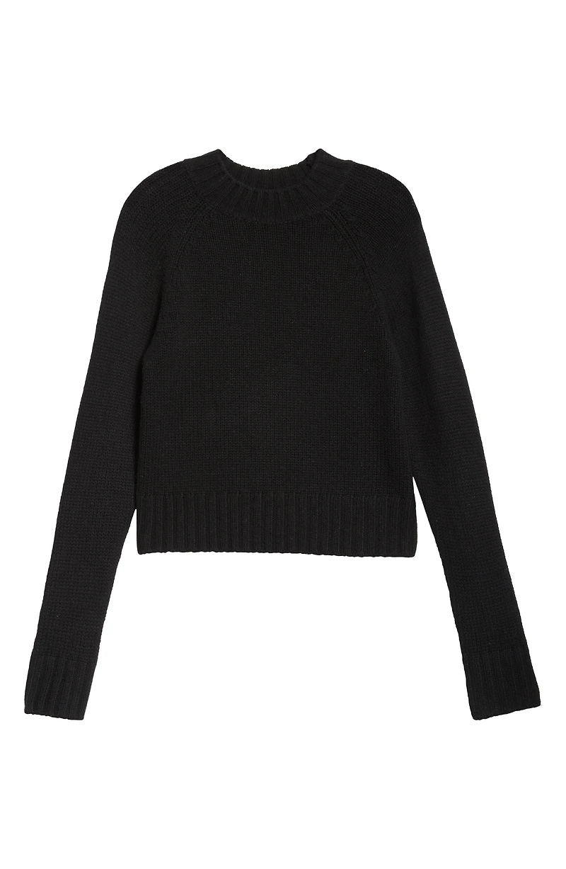 Raglan Sleeve Wool & Cashmere Crewneck Sweater