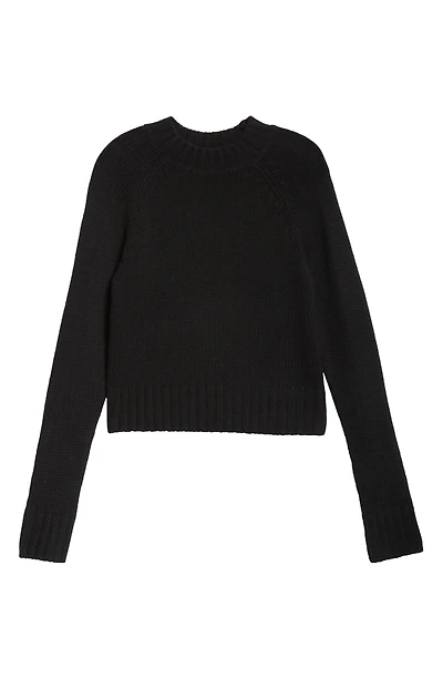 Raglan Sleeve Wool & Cashmere Crewneck Sweater