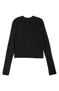 Raglan Sleeve Wool & Cashmere Crewneck Sweater
