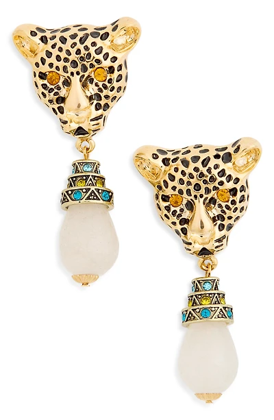 Yadira Leopard Drop Earrings