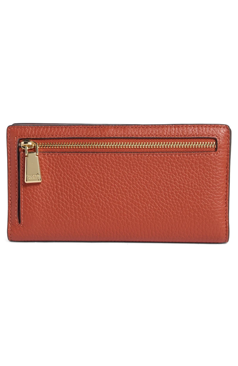 taylor pebbled leather slim wallet