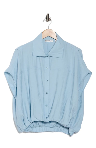 Short Sleeve Button Front Top