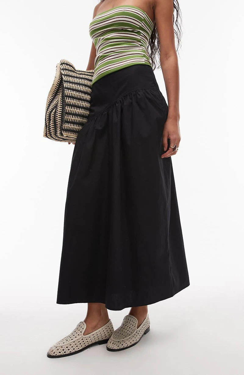 Cotton Poplin Maxi Skirt