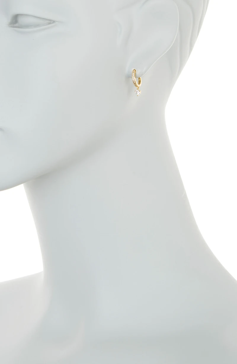 crystal stud & huggie earrings set