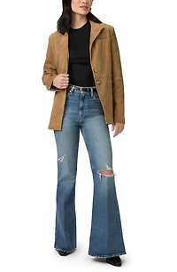 Charlie Ripped Super High Waist Flare Jeans