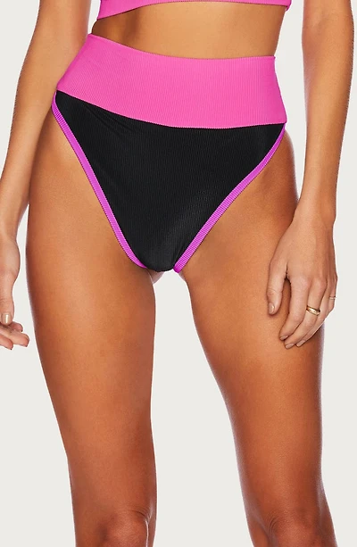 Emmy Colorblock High Waist Bikini Bottoms