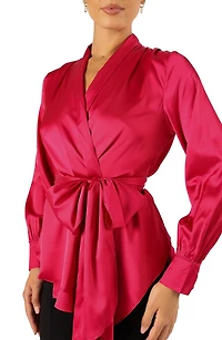 Aydin Satin Wrap Top