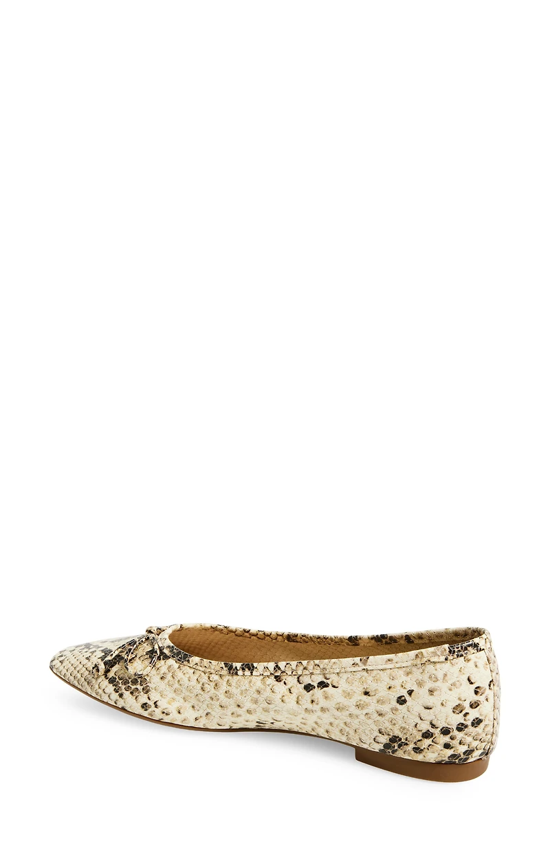 Arissa Snakeskin Embossed Ballet Flat