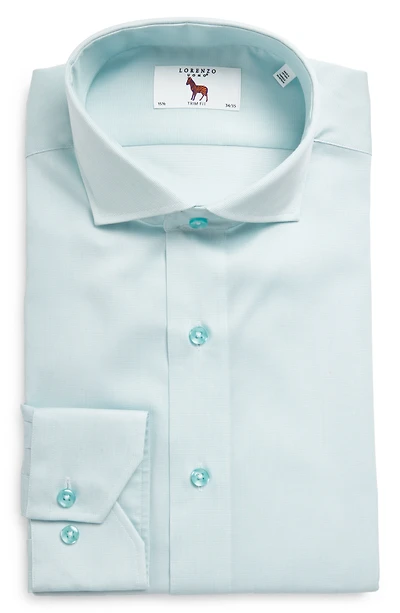 Trim Fit Textured Microgrid Dress Shirt