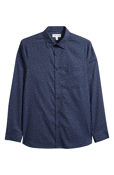 Floral Stretch Button-Up Shirt