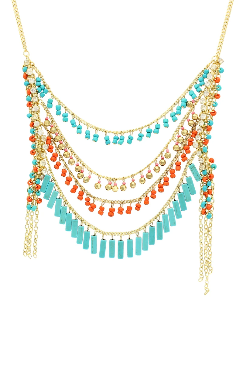 Jaila Bead Bib Necklace